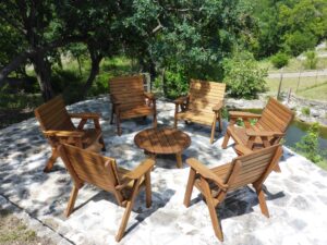 Wide Deck Chairs and Wide Rocking Chairs Quality Patio Furniture Handcrafted by Jack Hudson (830) 367-3848