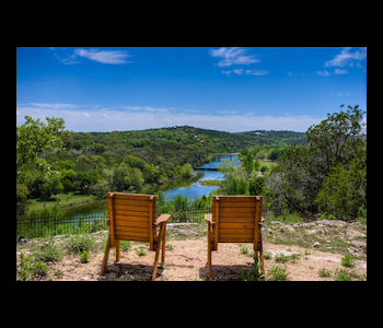 Quality Patio Furniture Deck Chairs overlooking a river... Handcrafted by Jack Hudson (830) 367-3848 Lounging in two Deck Chairs enjoying the view of the Guadalupe River from a high vista in the Texas Hill Country Quality Patio Furniture Handcrafted by Jack Hudson (830) 367-3848