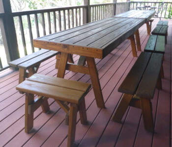 Quality Patio Furniture Handcrafted Heavy Duty Picnic Tables shown with Benches (830) 367-3848 Quality Patio Furniture Handcrafted Picnic Tables shown with Benches