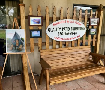 Quality Patio Furniture 5 ft. Low Back Deck Couch with logo sign Handcrafted by Jack Hudson (830) 367-3848 5 ft. Low Back Deck Couch with logo sign Quality Patio Furniture Handcrafted by Jack Hudson (830) 367-3848