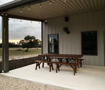 Quality Patio furniture handcrafted 8 ft. Heavy Duty Picnic Table with four 4 ft. Separate Benches under a covered porch (830) 367-3848 Quality Patio furniture 8 ft. Heavy Duty Picnic Table with four 4 ft. Separate Benches under a covered porch