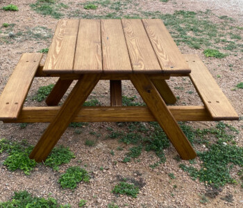 Child Size Picnic Table handcrafted by Quality Patio Furniture (830) 367-3848 Quality Patio Furniture Child Size Picnic Table