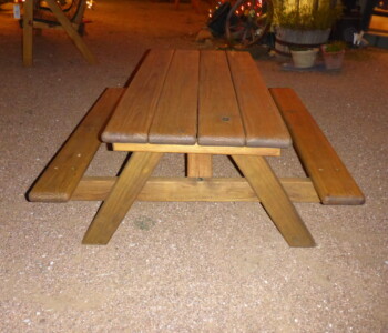 Quality Patio Furniture handcrafted Children's Picnic Table with attached Benches for younger children Children's Picnic Table with Attached Benches for younger children