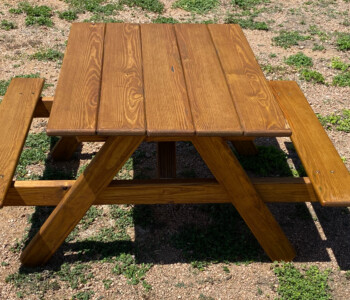 Children’s Picnic Table with Attached Benches by Quality Patio Furniture (830) 367-3848 Children’s Picnic Table with Attached Benches