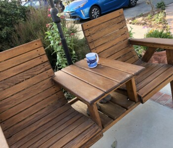 Quality Patio Furniture Side by Side Deck Chair for morning coffee Handcrafted by Jack Hudson (830) 367-3848 Side by Side Deck Chair for morning coffee Quality Patio Furniture Handcrafted by Jack Hudson (830) 367-3848