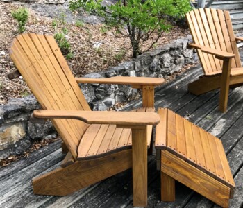 Quality Patio Furniture Curved Back Adirondack Chair and Footstool Handcrafted by Jack Hudson (830) 367-3848t Curved Back Adirondack Chair with Foot Stool Quality Patio Furniture Handcrafted by Jack Hudson (830) 367-3848