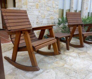 Quality Patio Furniture Rocking Chairs with Side Table Handcrafted by Jack Hudson (830) 367-3848 Rocking Chairs with Side Table Quality Patio Furniture Handcrafted by Jack Hudson (830) 367-3848