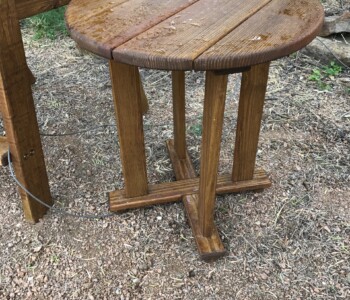 Quality Patio Furniture Tall Round Accent Table Handcrafted by Jack Hudson (830) 367-3848 Tall Round Accent Table Quality Patio Furniture Handcrafted by Jack Hudson (830) 367-3848